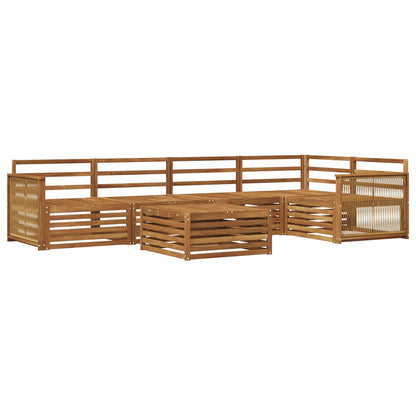 Outdoor Sofa Set 6 pcs Natural Solid Acacia Wood
