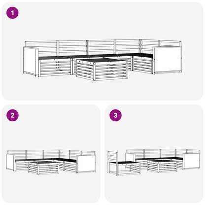 Outdoor Sofa Set 6 pcs Natural Solid Acacia Wood