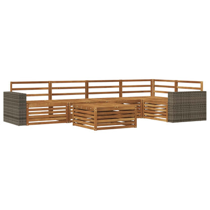 Outdoor Sofa Set 6 pcs Natural 79 x 79 x 37 cm