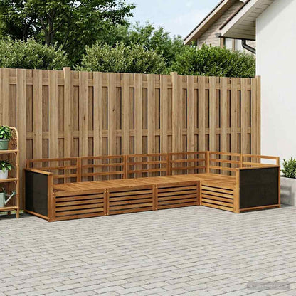 Outdoor Sofa Set 6 pcs Natural 406 x 168.5 x 73 cm