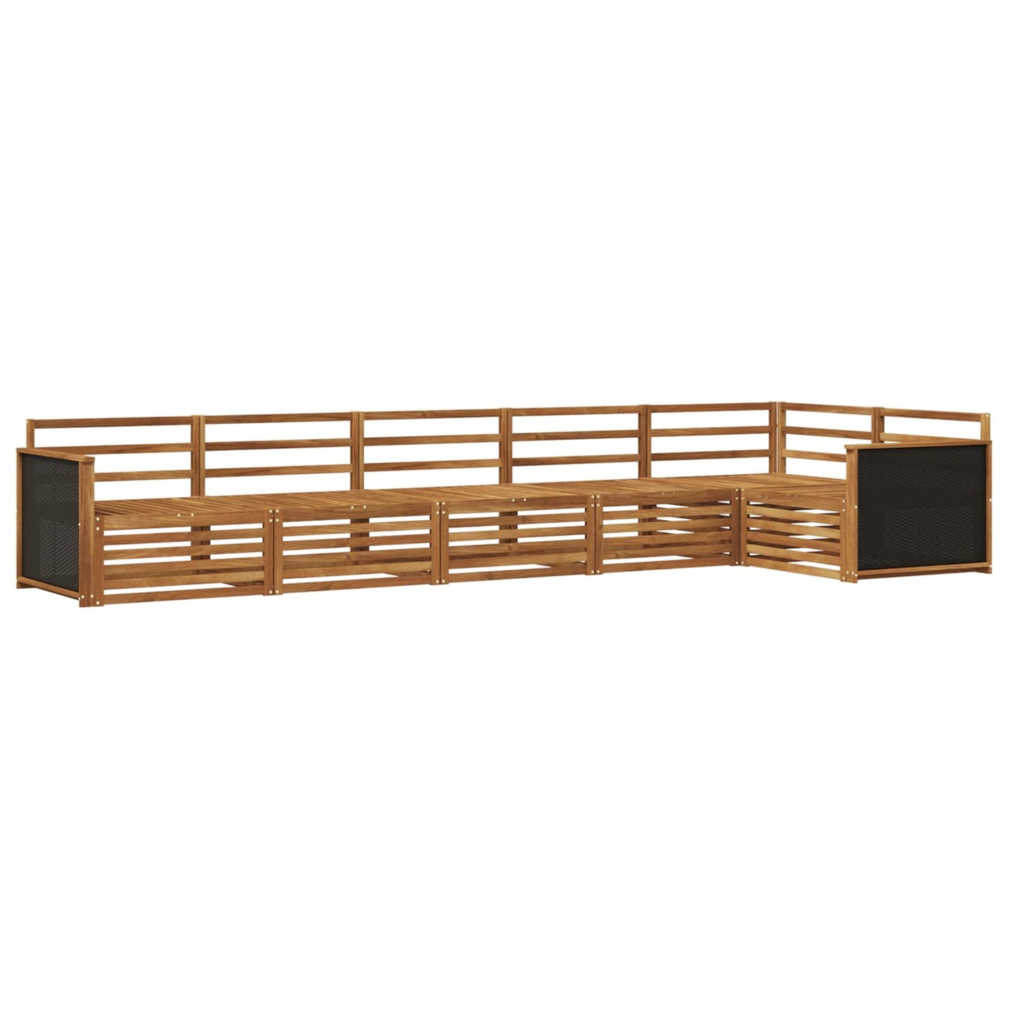 Outdoor Sofa Set 6 pcs Natural 406 x 168.5 x 73 cm