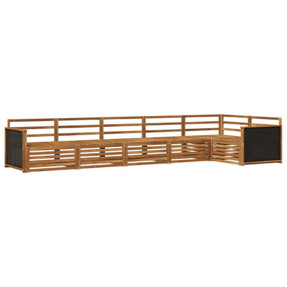 Outdoor Sofa Set 6 pcs Natural 406 x 168.5 x 73 cm