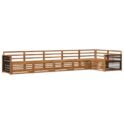 Outdoor Sofa Set 6 pcs Natural Solid Acacia Wood