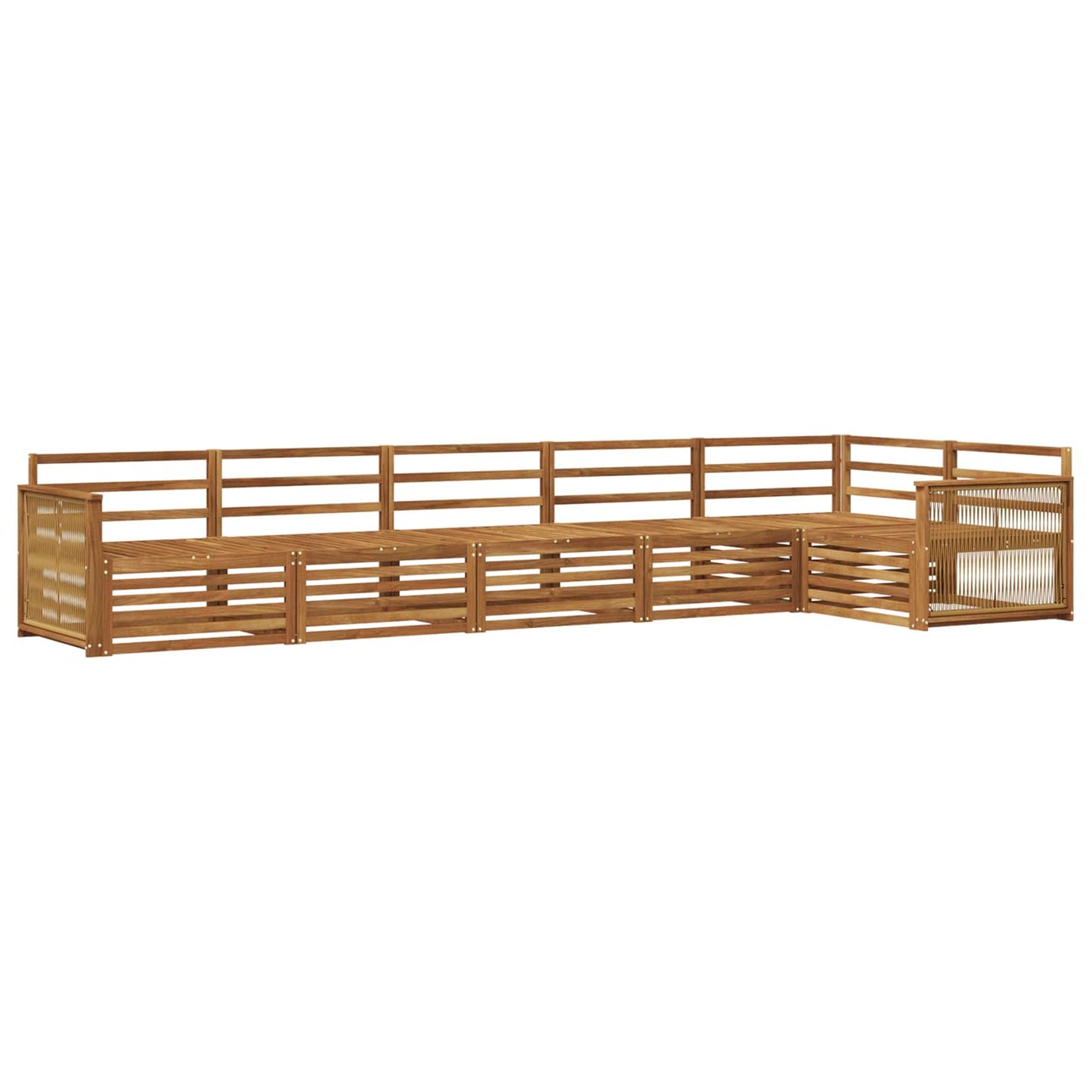 Outdoor Sofa Set 6 pcs Natural Solid Acacia Wood