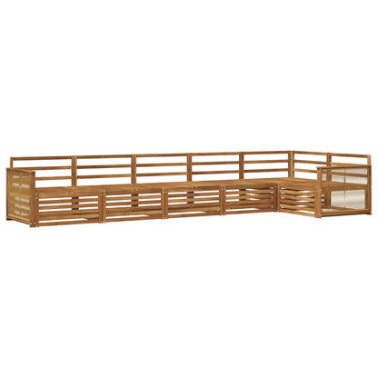 Outdoor Sofa Set 6 pcs Natural Solid Acacia Wood