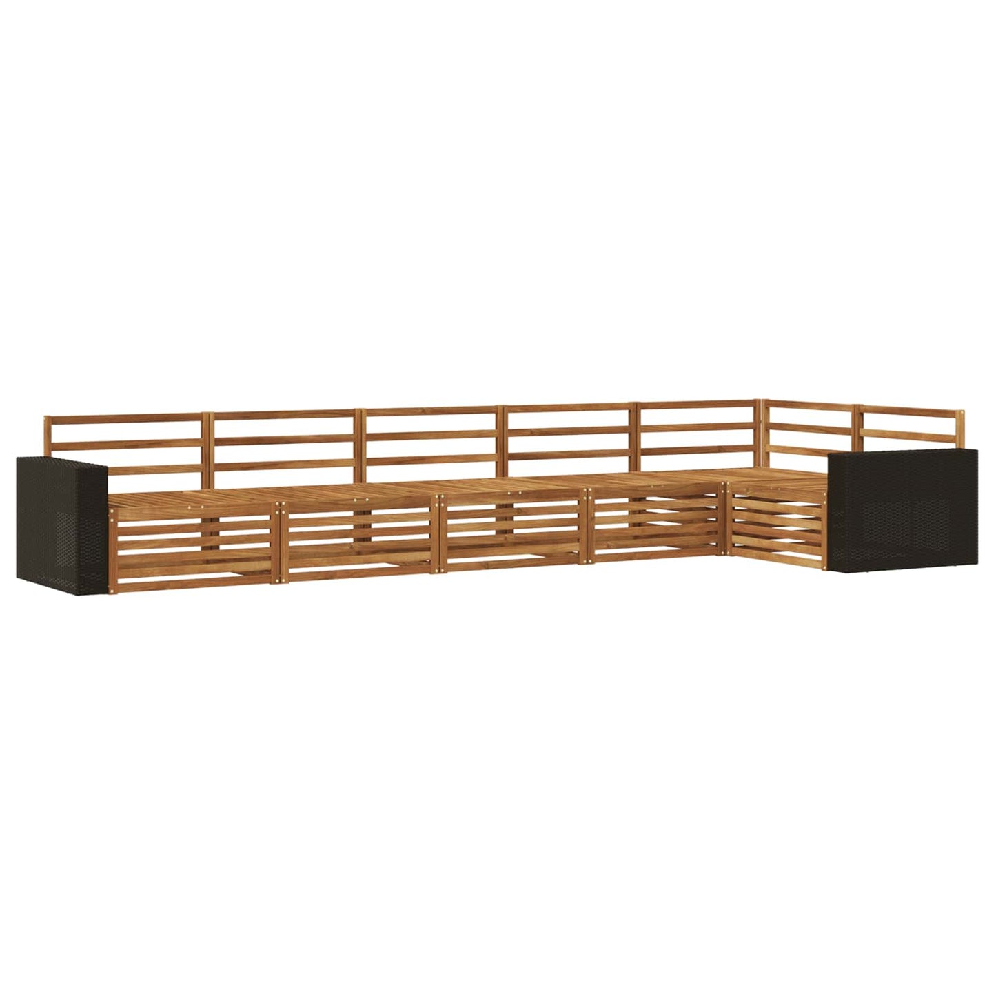 Outdoor Sofa Set 6 pcs Natural 402 x 172.5 x 73 cm