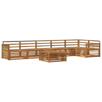 Outdoor Sofa Set 7 pcs Natural Solid Acacia Wood