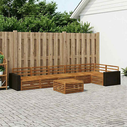 Outdoor Sofa Set 7 pcs Natural 79 x 79 x 37 cm