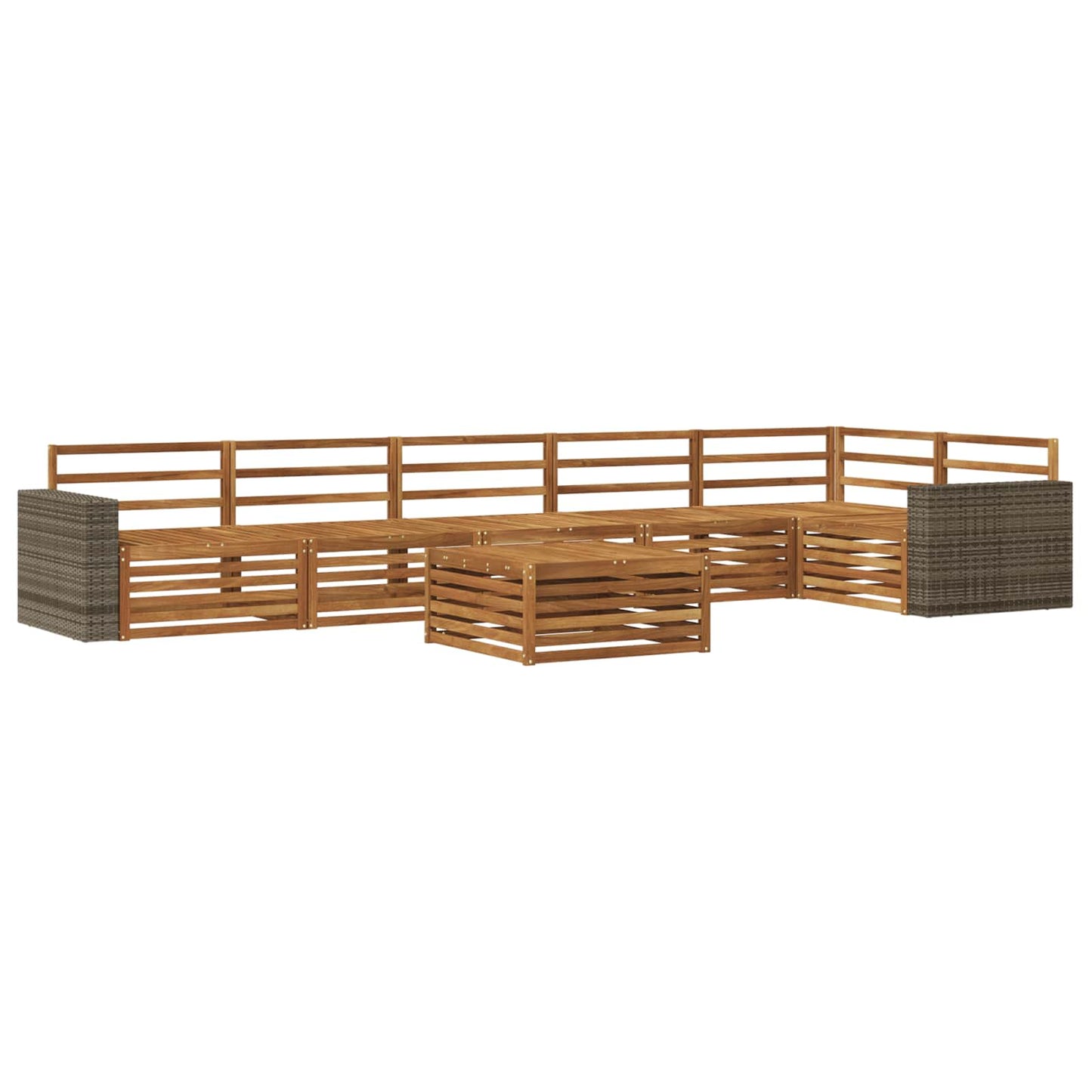 Outdoor Sofa Set 7 pcs Natural 79 x 79 x 37 cm