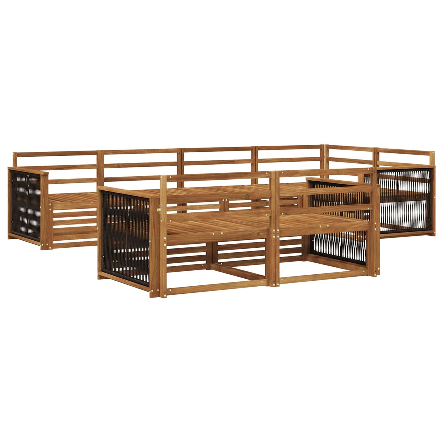 Outdoor Sofa Set 7 pcs Natural