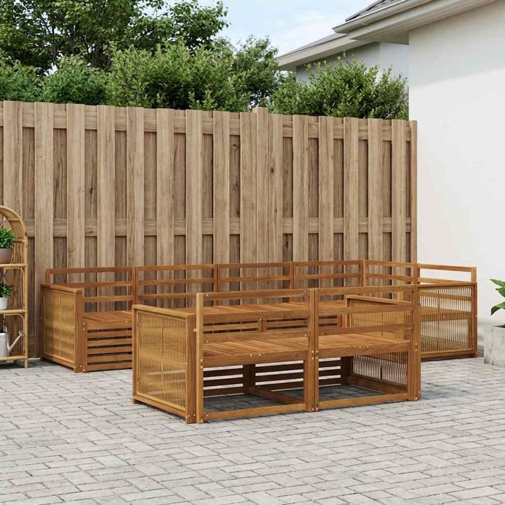 Outdoor Sofa Set 7 pcs Natural