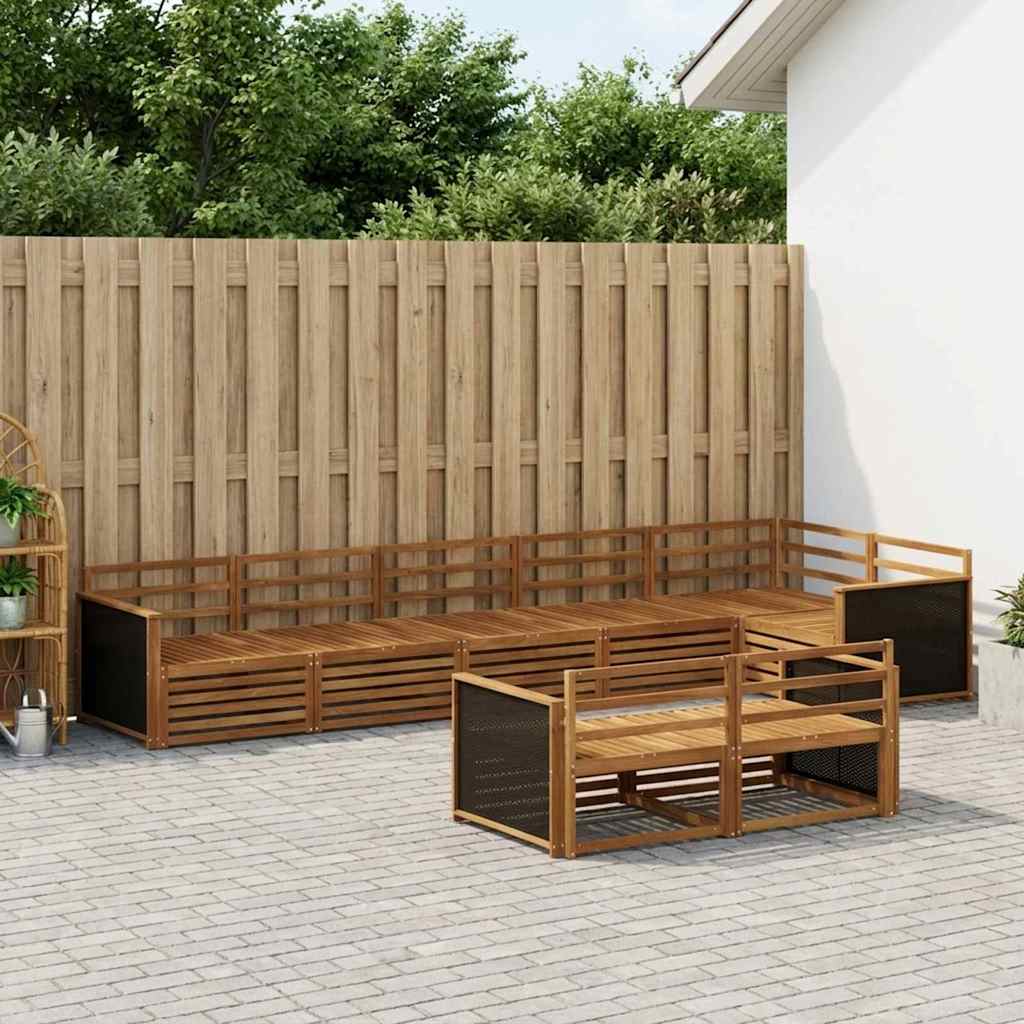 Outdoor Sofa Set 8 pcs Natural