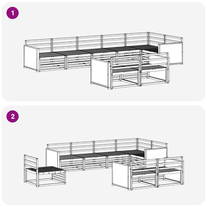 Outdoor Sofa Set 8 pcs Natural
