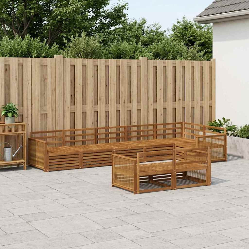 Outdoor Sofa Set 8 pcs Natural