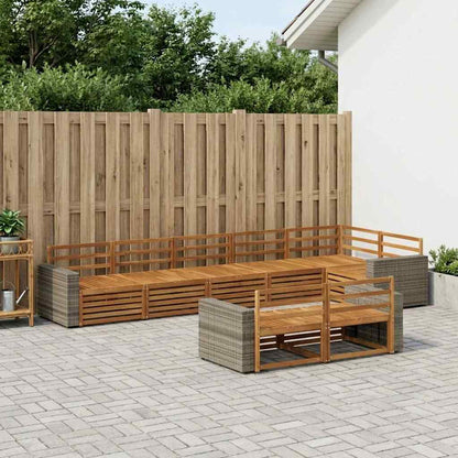 Outdoor Sofa Set 8 pcs Natural