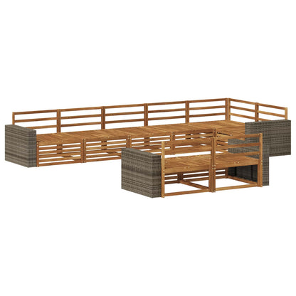 Outdoor Sofa Set 8 pcs Natural