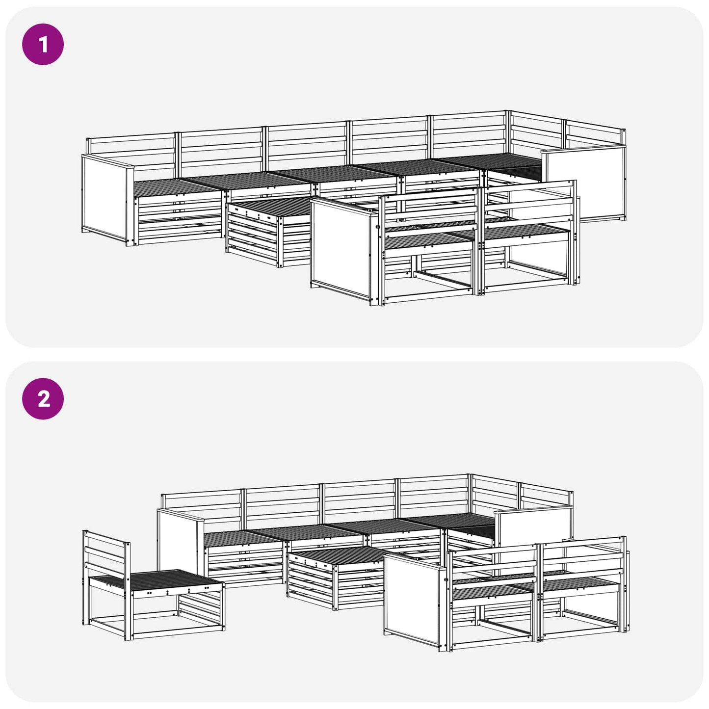 Outdoor Sofa Set 9 pcs