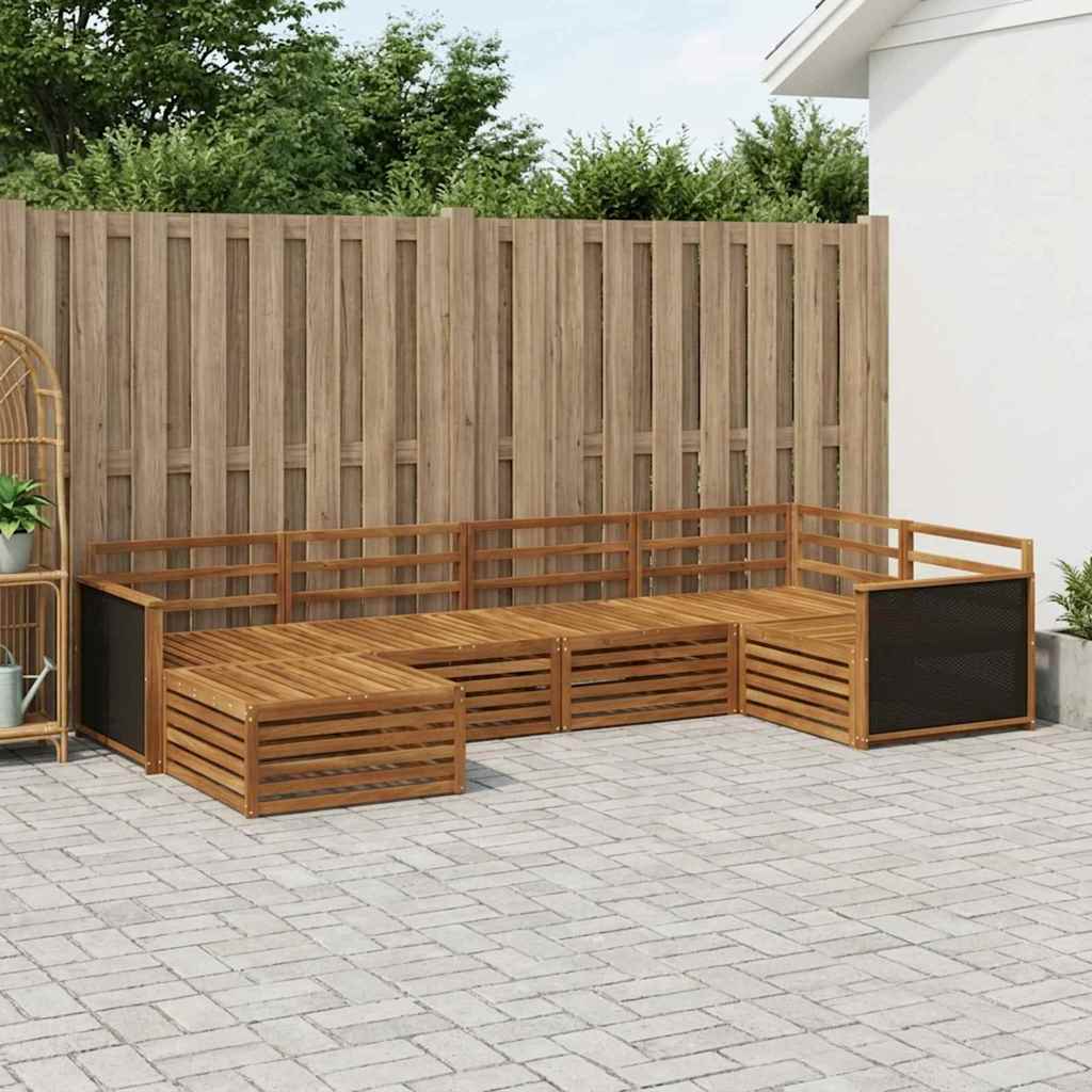 Outdoor Sofa Set 6 pcs Natural