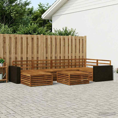 Outdoor Sofa Set 7 pcs Natural