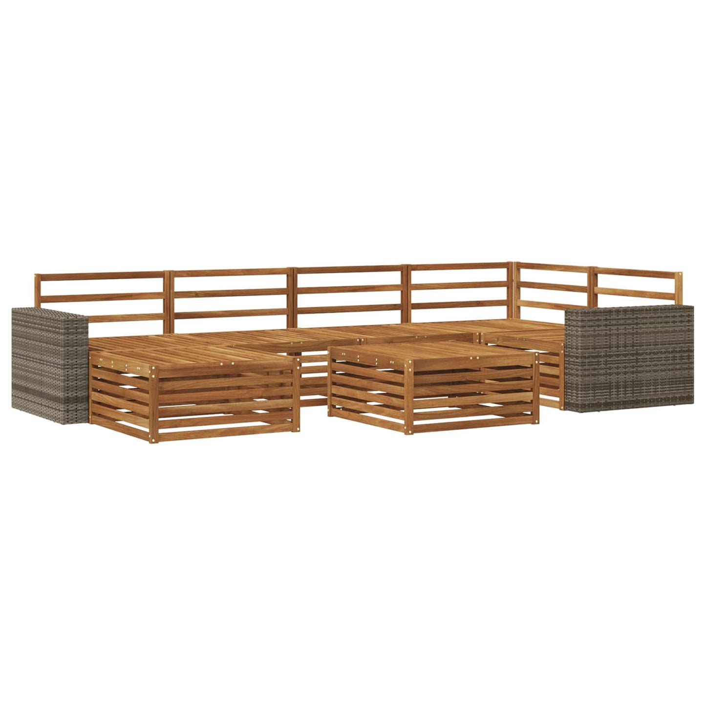 Outdoor Sofa Set 7 pcs Natural