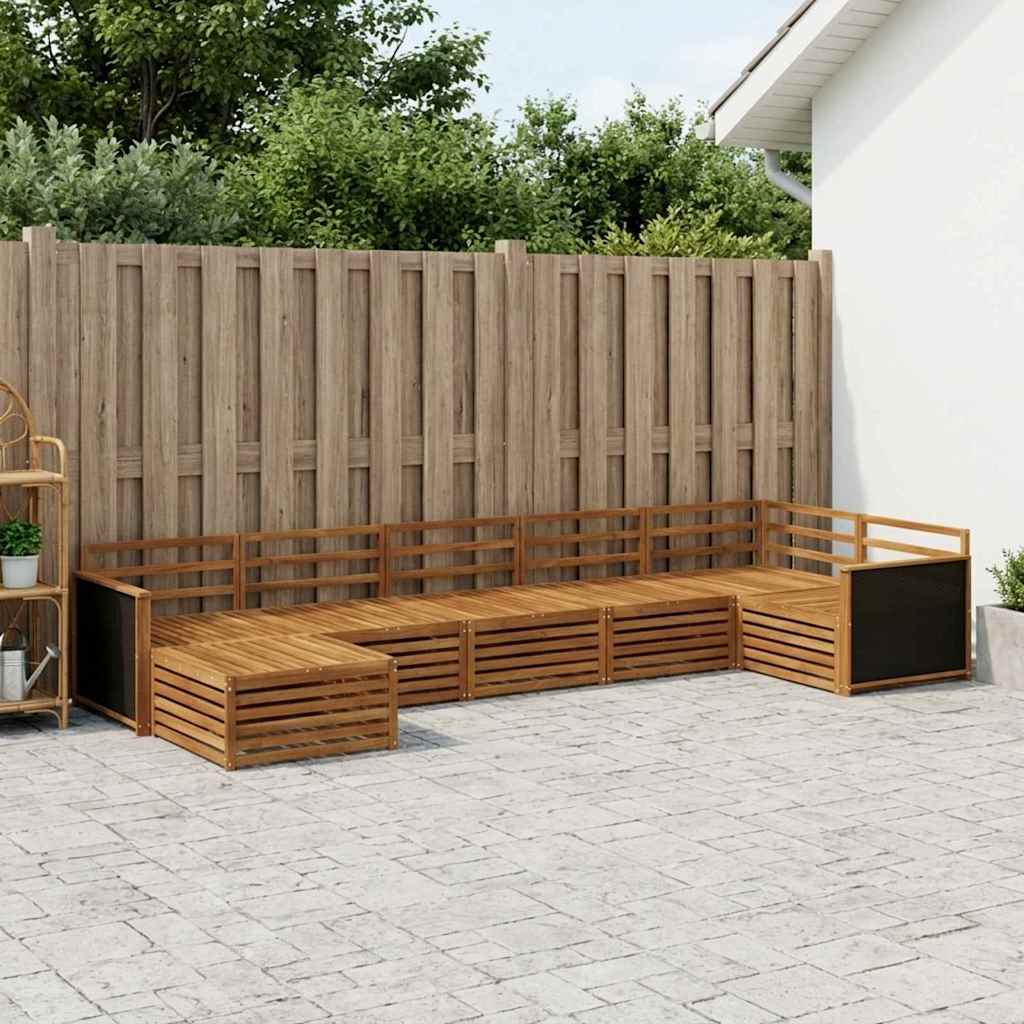 Outdoor Sofa Set 7 pcs Natural