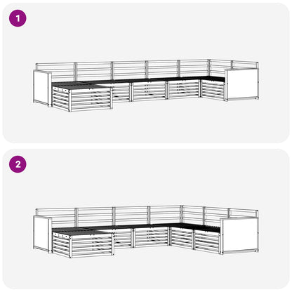 Outdoor Sofa Set 7 pcs Natural