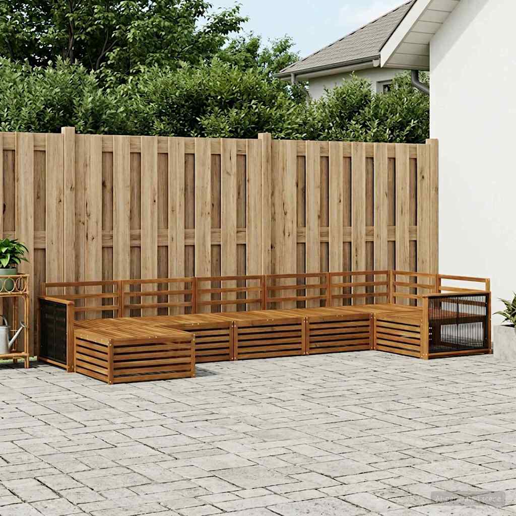 Outdoor Sofa Set 7 pcs Natural