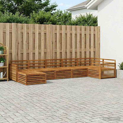 Outdoor Sofa Set 7 pcs Natural