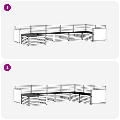 Outdoor Sofa Set 7 pcs Natural