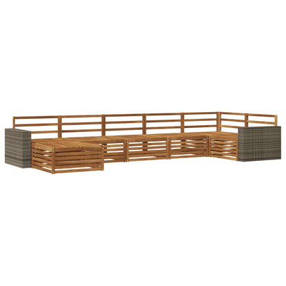 Outdoor Sofa Set 7 pcs Natural