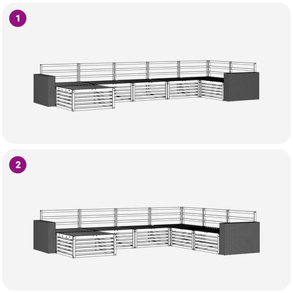 Outdoor Sofa Set 7 pcs Natural