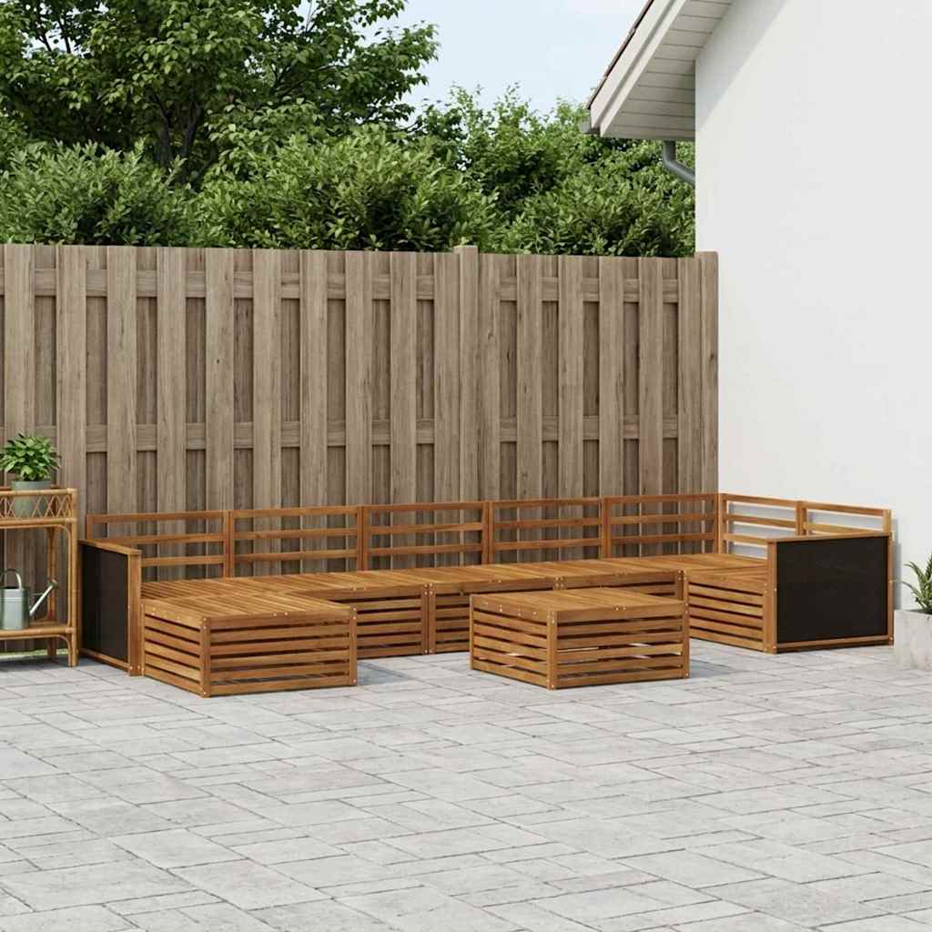 Outdoor Sofa Set 8 pcs Natural