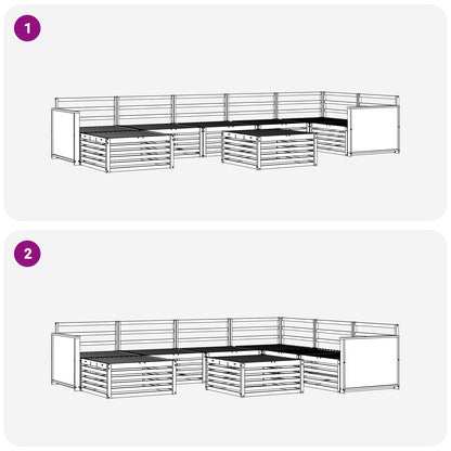Outdoor Sofa Set 8 pcs Natural