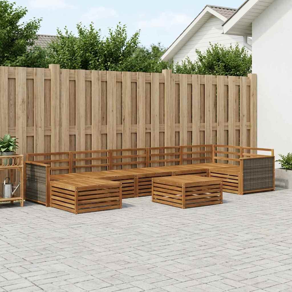 Outdoor Sofa Set 8 pcs Natural