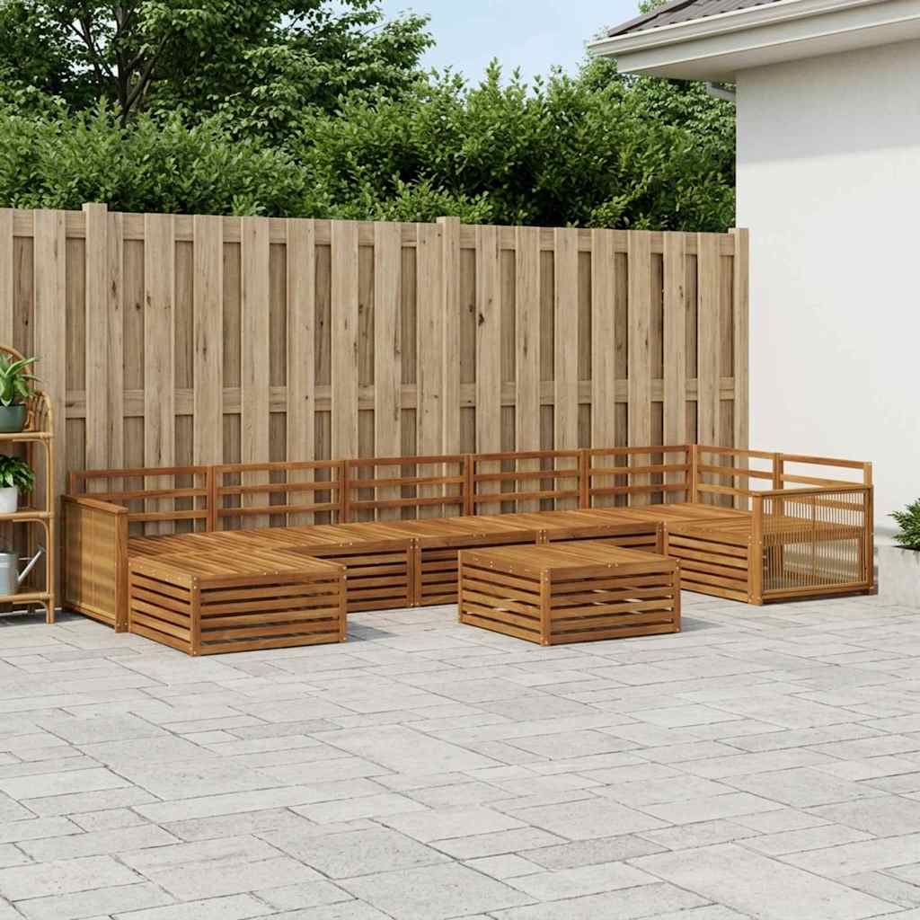 Outdoor Sofa Set 8 pcs Natural