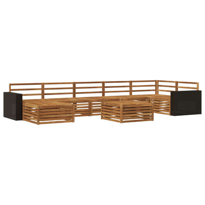 Outdoor Sofa Set 8 pcs Natural
