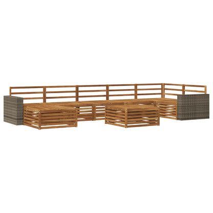 Outdoor Sofa Set 8 pcs Natural