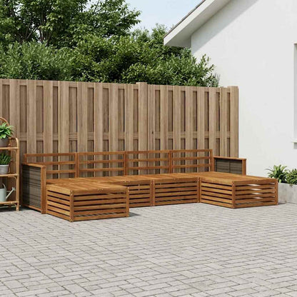 Sofa Sets 6 pcs Solid Acacia Wood