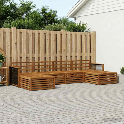 Sofa Sets 6 pcs Solid Acacia Wood