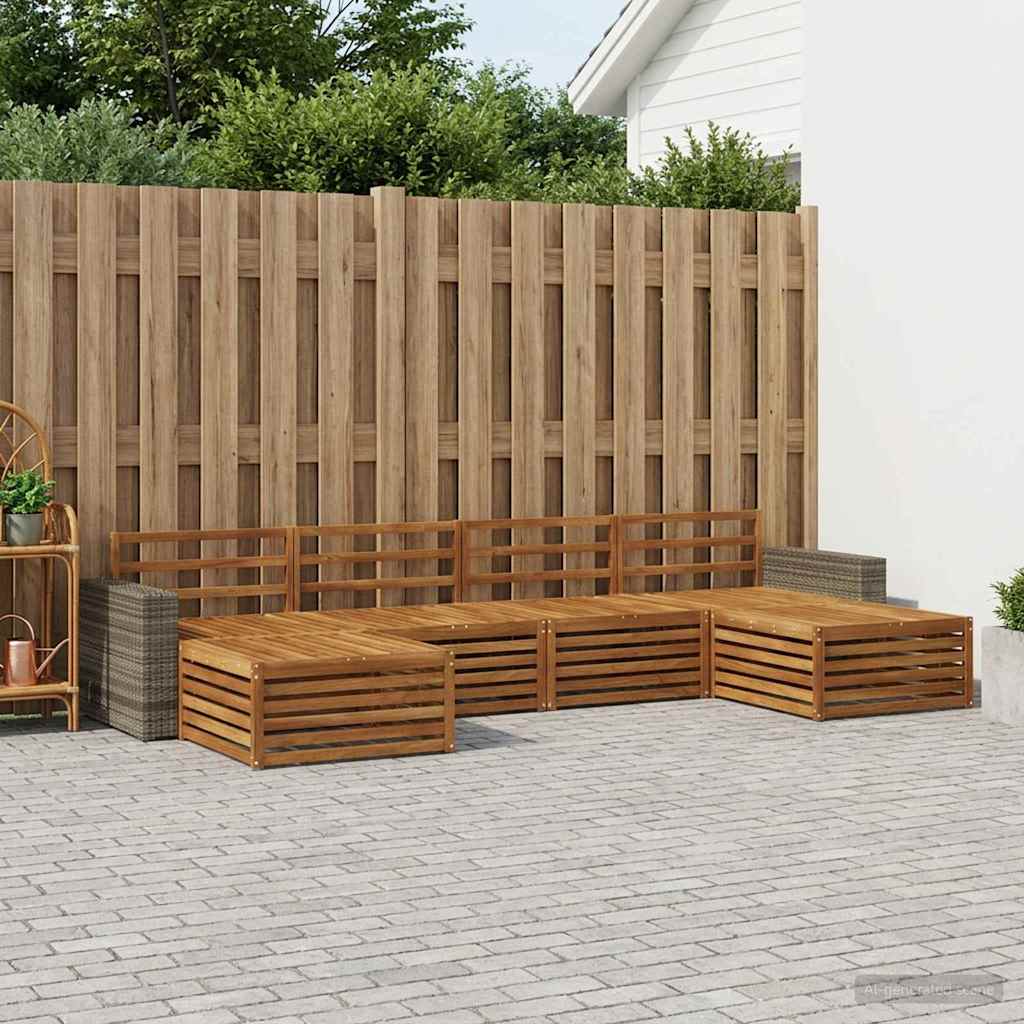 Sofa Sets 6 pcs Solid Acacia Wood