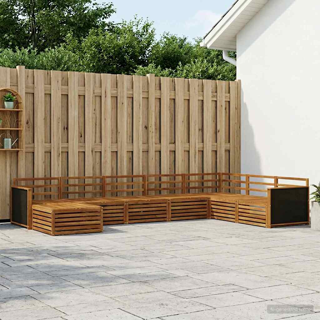 Outdoor Sofa Set 8 pcs Natural