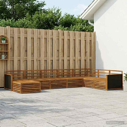 Outdoor Sofa Set 8 pcs Natural
