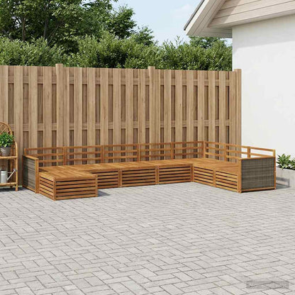 Outdoor Sofa Set 8 pcs Natural