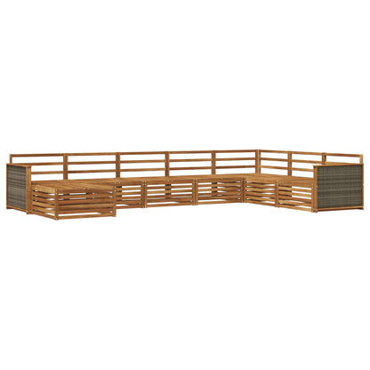 Outdoor Sofa Set 8 pcs Natural