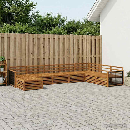 Outdoor Sofa Set 8 pcs Natural