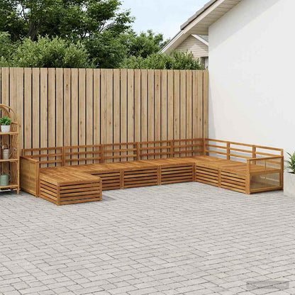 Outdoor Sofa Set 8 pcs Natural