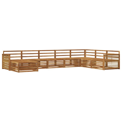 Outdoor Sofa Set 8 pcs Natural Solid Acacia Wood