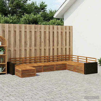 Outdoor Sofa Set 8 pcs Natural