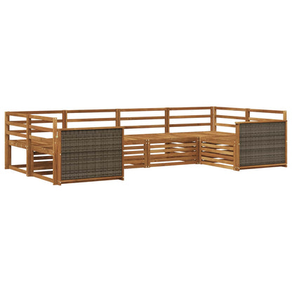 Outdoor Sofa Set 6 pcs Natural