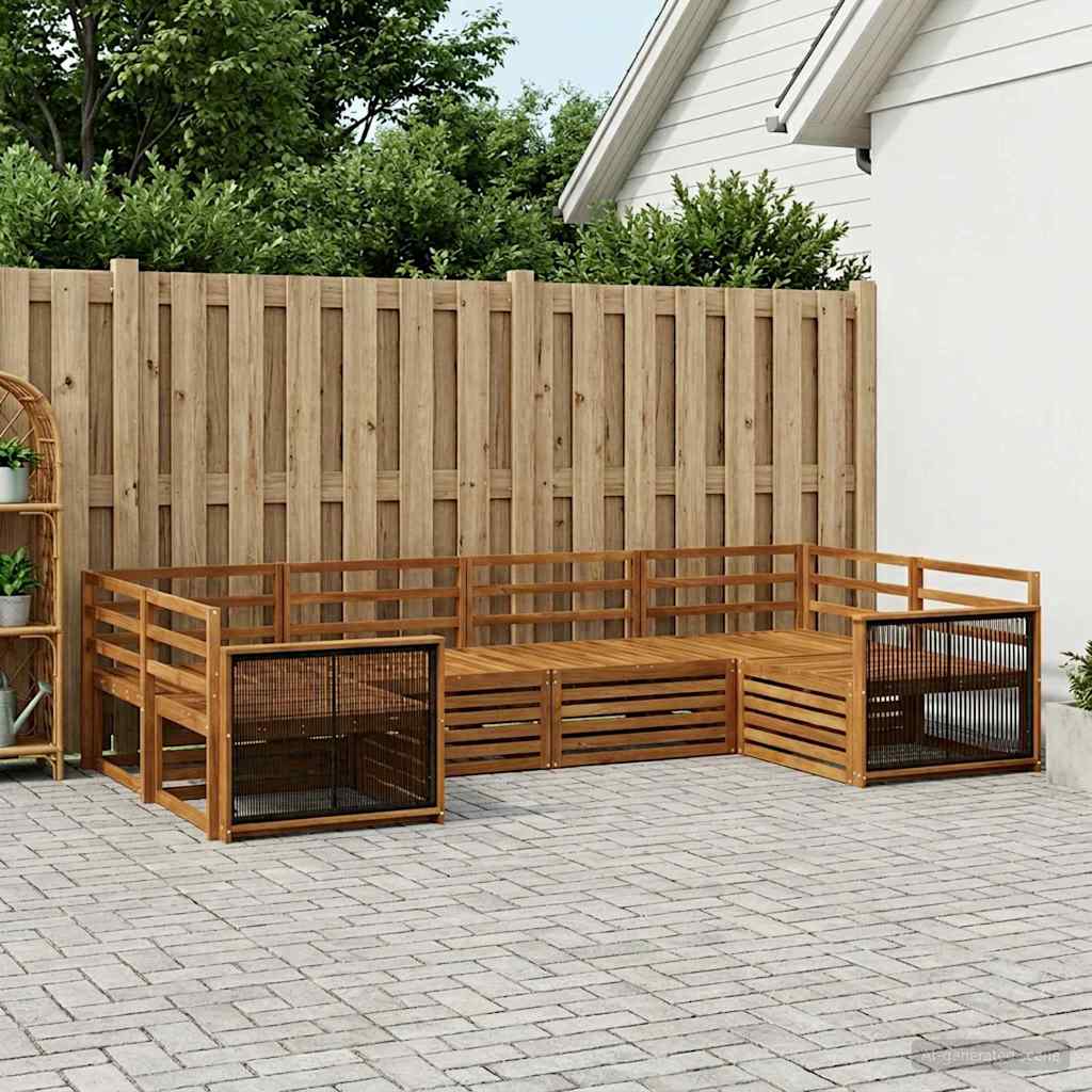 Outdoor Sofa Set 6 pcs Natural